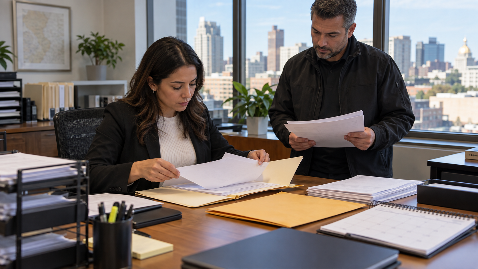 New Jersey legal coordinator and process server reviewing an urgent service packet